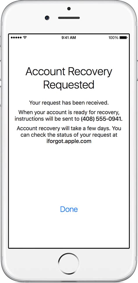 account recovery apple